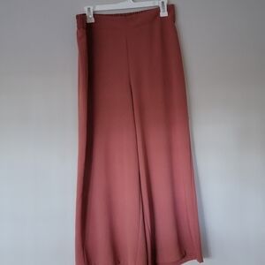 Elegant Mauve Women's Wide-Leg Pants